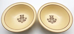 Vintage Pfaltzgraff Village Stoneware 6" Rimmed Cereal Soup Bowls (Set of 2) - Picture 1 of 9