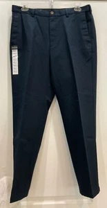 Haggar Mens Classic Fit Pants Size 36 X 31 Inches Navy Blue 4 Pockets New 194 - Picture 1 of 8