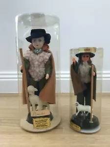 2x Vintage Swiss Switzerland folk shepherd sheep dolls collectables St Gingolph - Bild 1 von 8