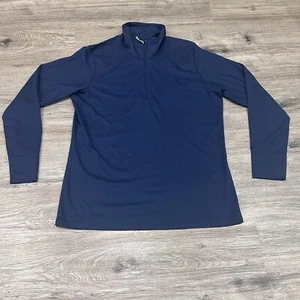 Pullover Woolrich para mujer XL azul marino tejido de algodón 1/4 cremallera Gorp Granola - Imagen 1 de 9