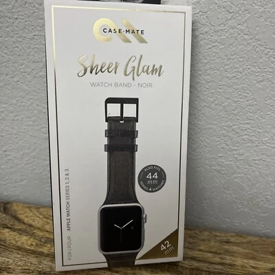 🌍 Correa de reloj Case Mate Sheer Glam Apple Watch Series 1 2 3 42 mm NUEVO gris Foto 1 de 2