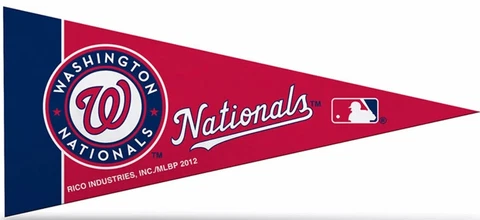 Washington National Felt Mini Pennants, 4" x 9" - Licensed by Rico - Made In USA Cover