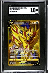 Zamazenta V Sword & Shield Base 212/202 Holo Secret Rare SGC 10 GEM MINT Pokémon - Picture 1 of 2