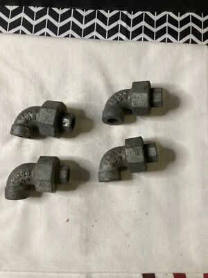 1/4 npt galvanized pipe union elbow 90 degree 300 Flagg lot of 4 - Image 1 of 4