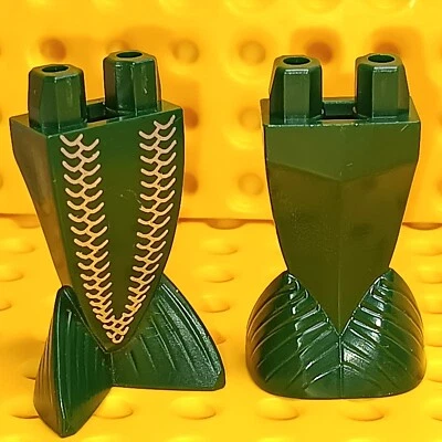 LEGO MERMAN Piernas de Aleta de Pie Arenque Hueso Cromo Escamas Falda Sirena Mar Foto 1 de 2