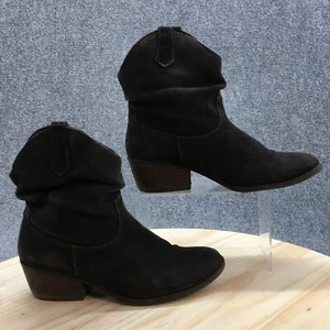 White Mountain Western Boots Womens 8.5 M Slammin Gray Leather Pull On Block - Picture 1 of 16