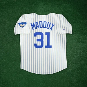 Greg Maddux 1958 Chicago Cubs Men's Ivory Cooperstown Home Jersey w/ Patch - Picture 1 of 6