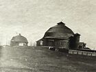 Photographie artistique U7 anciennes granges rondes années 1910-20 fermes rurales exposition 