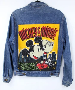 Mickey & Minnie Mouse Bedazzled L/Sleeve Jeansjacke Rooftop Romance Gr. S Vintage - Bild 1 von 10