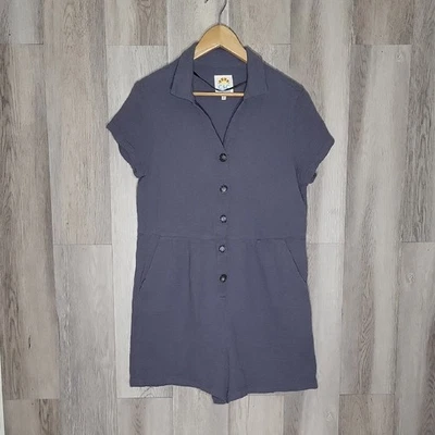 C&C California Womens L Shorts Romper Cotton Gauze Lightweight Pockets Utility - Image 1 of 4