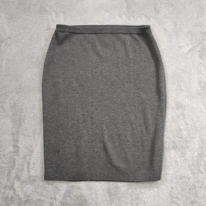 Falda de Lana Italiana Eileen Fisher Gris Corta Elástica Pequeña Oficina Preppy - Imagen 1 de 7
