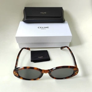 Celine CL40212U Brown Havana Oval Frame Sunglasses - Picture 1 of 7