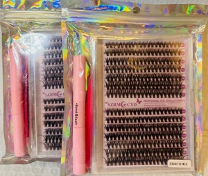 Professional Cluster Eyelash Extension Kit 280pc in Plastic Case- 2 Sets - Picture 1 of 3