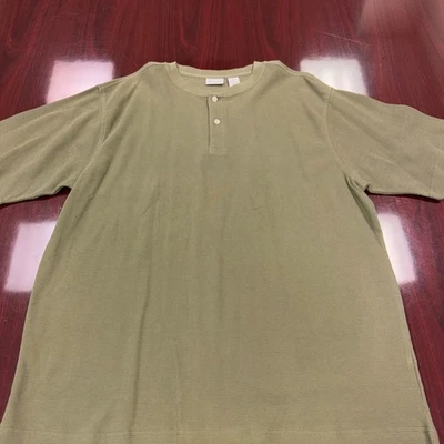 Waffle Henley XL oliva manga corta Covington para hombre Foto 1 de 4