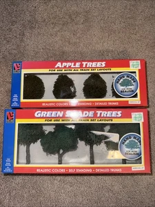 Life-Like Trains Scenery 4 Apple Trees & Green Shade Trees Self Standing Trees - Picture 1 of 2