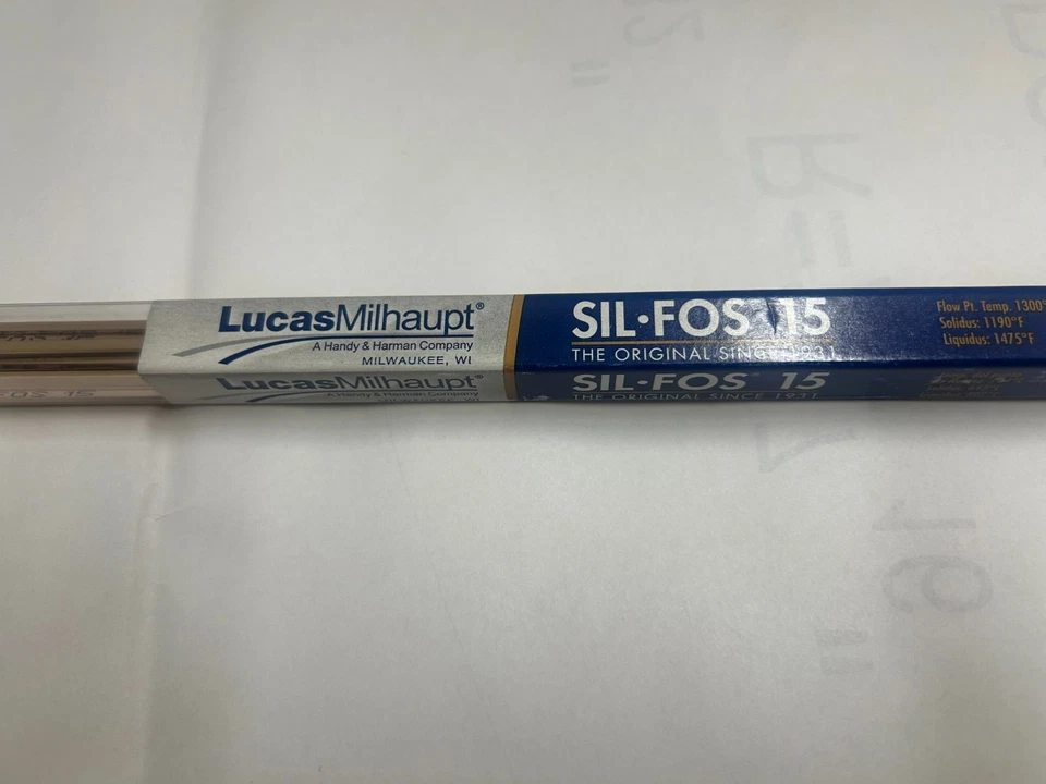 LUCAS MILHAUPT Lucas-Milhaupt 95150 Sil-Fos 15% Brazing Alloy .125 x .050 x 20