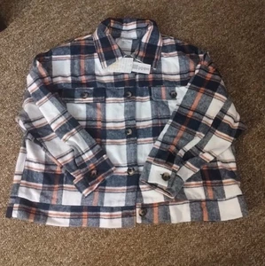 Lularoe Womens Berlin 3XL Shacket Button Up Shirt NWT Plaid Red Blue Jacket - Picture 1 of 7