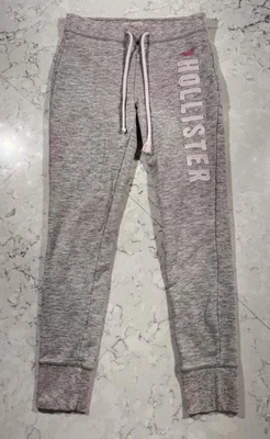 Pantalones deportivos Hollister para mujer talla pequeña S gris bordado logotipo Y2K suaves Foto 1 de 4