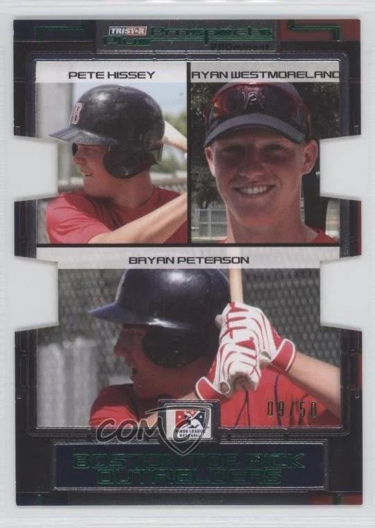 2008 Prospects Plus PROminent Green Die-Cut /50 Pete Hissey Ryan Westmoreland - Image 1 of 2