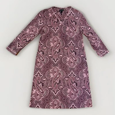 Camisola Feminina Miss Elaine Roxa/LILÁS PAISLEY COTTONESSA Malha 42" Tamanho M - Imagem 1 de 4