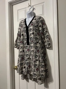Túnica Thakoon Addition Marca Multicolor Floral Hi Lo Talla Pequeña - Imagen 1 de 8