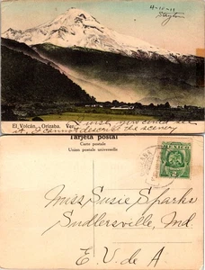 Postkarte El Volcan Orizaba Mexiko mit Panoramablick und handschriftlicher Botschaft - Bild 1 von 1