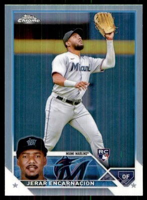 2023 Topps Chrome Refractors Jerar Encarnación RC Miami Marlins #78 - Image 1 of 2