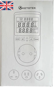 Leistungsmesser Stecker Energiemonitor Wattmeter LCD Display Stromverbrauchsmonitor - Bild 1 von 12