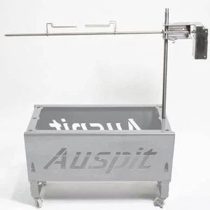 Auspit Compact Portable Camping Spit Rotisserie Package - Silver (BUNDLE) - Picture 1 of 15
