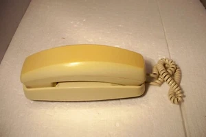 Vintage GTE Push Button Desk / Wall Telephone Model 23011 Yellowish Untested - Picture 1 of 10