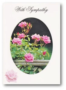 Rosa Rosen Beileidskarte mit Bibeltext Zahlen 6,26 - EB8821 - Bild 1 von 1