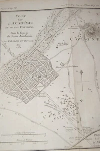 KARTE ATHEN PLAN AKADEMIE GRIECHENLAND 1790 BARBIE DU BOCAGE DELAHAYE ALTE KARTE R3054 - Bild 1 von 2