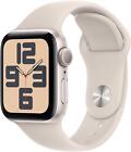 Apple Watch Series SE 2023 (2. generacji) GPS 40mm obudowa Starlight i pasek sportowy (S/M)