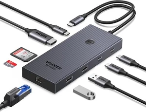 UGREEN Revodok USB-C 3.2 9 w 1 Hub Dock Ethernet HDMI SD TF - Zdjęcie 1 z 8