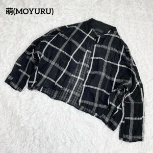 Moe MOYURU Shaped Cardigan Feather Dolman Sleeves Unisex Black White Size L - Bild 1 von 12
