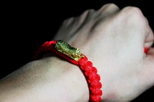 Adjustable Muay Thai Amulet Wristband Lp Pern Wat Bang Phra Tiger God talisman - Picture 1 of 12