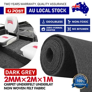 2sqm Underfelt Felt Car Carpet Marine Boat Yacht Floor Underlay Anti Slip - Picture 1 of 22