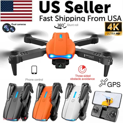 Drones Quadcopter 5G 4K GPS Drone X Pro with HD Dual Camera WiFi FPV Foldable RC - Image 1 of 4