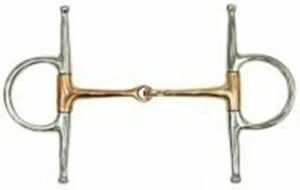 New Showman 5" SS Full Cheek Copper Broken Mouth Snaffle Horse Size Bit 46320 - Picture 1 of 1