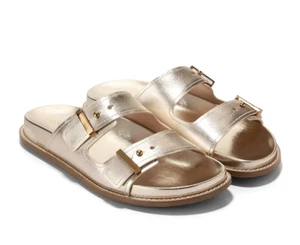 Cole Haan Women's Marisol Footbed Sandal Soft Gold LTR Size 8B W32385 - Picture 1 of 9
