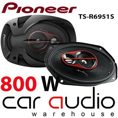 Pioneer TS-R6951S 800 Watts a Pair 3 Way 6x9 Inch Rear Parcel Shelf Car Speakers - Image 1 of 4