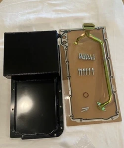 LS Fabricated Oil Pan kit 7 Qt Rear Sump Black LS1,LS2,LS3,LS6 - Picture 1 of 4