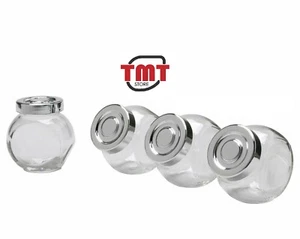 15cl IKEA Rajtan Glass Kitchen Spice Herb Jars With Lids Storage Containers 8cm - Picture 1 of 11