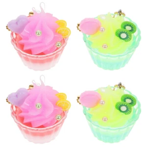4 Pcs Eiscreme -Tasse Hangkettenzubehör Student Mobiler Anhänger - Zdjęcie 1 z 12
