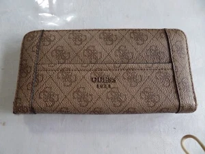 Fashion Wallet GUESS Laurel Zip Around Women Beige - Picture 1 of 5
