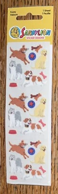 RARE SandyLion Dog Doggie Puppy Pup Food Pet Animal Toy Ball Scrapbook Stickers - Image 1 of 3