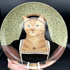 Carol Lew Rare Wall Plate Renaissance Cat Collection Lady Catherine Weston 10.5"