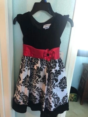 Size 6 Jona Michelle Girl Black and White Party Dress -New - Image 1 of 4