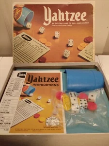 [Caja dañada] Juego de dados Yahtzee vintage 1978 E.S. Lowe nuevo en caja abierta sin usar - Imagen 1 de 5