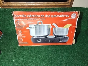 GE Double burner hot plate 1500 watt - electric In Box Box Tested - Picture 1 of 1